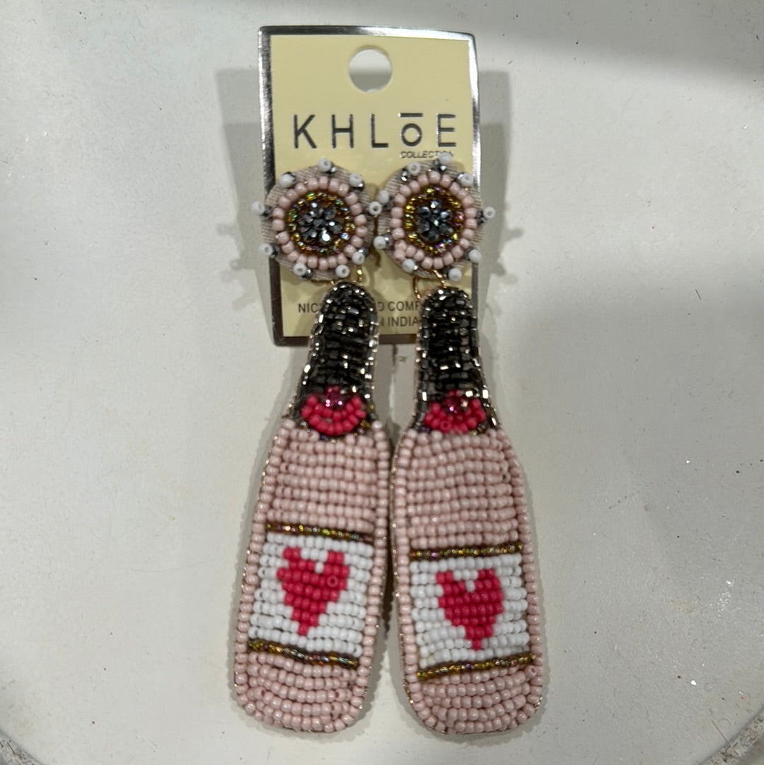 Valentines bottle earrings