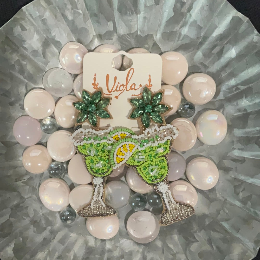 Margarita Glasses Earrings