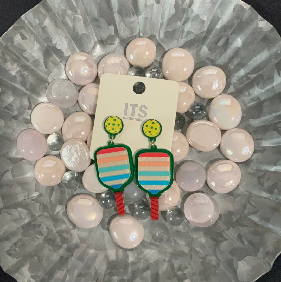 Pickle Ball Paddle Earrings