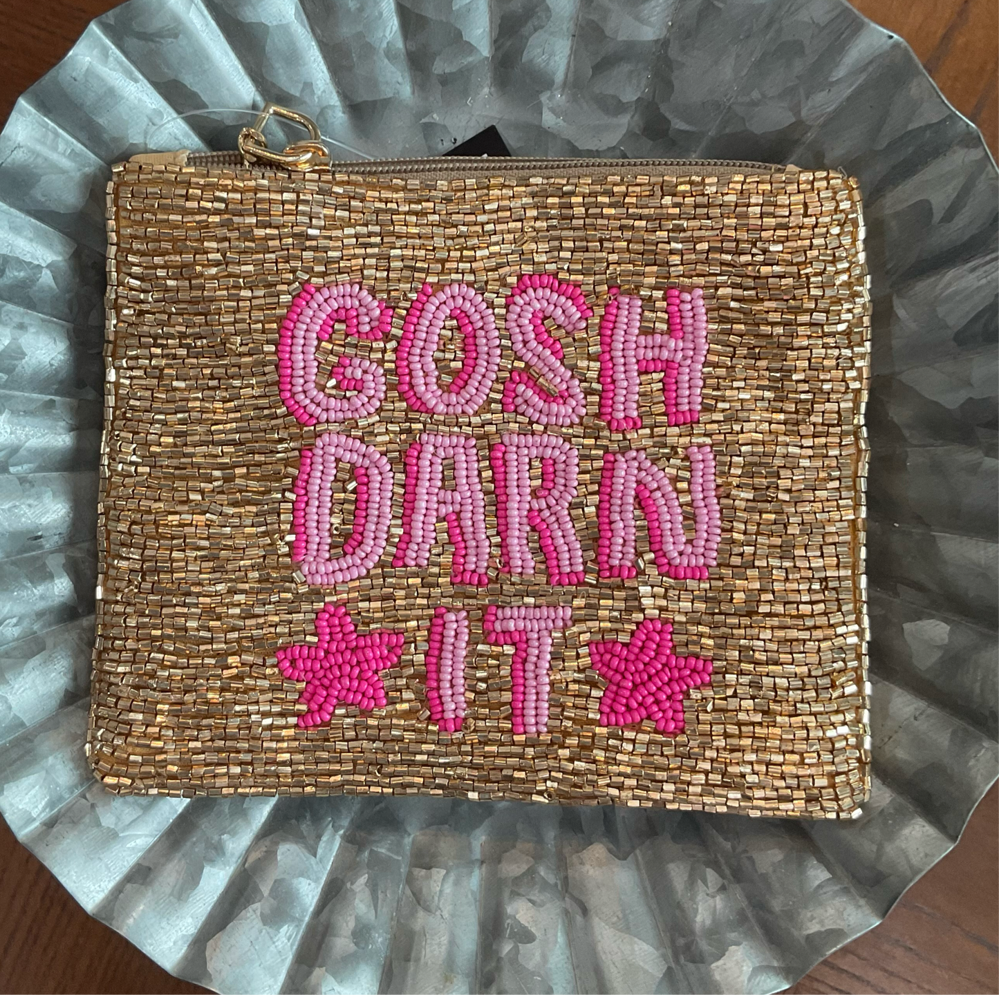 "Gosh Darn It" Beaded Pouch