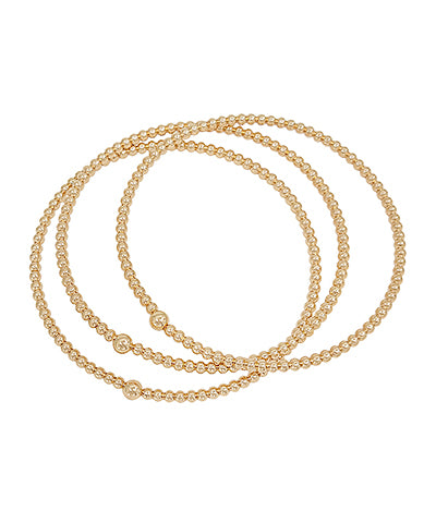 3 Row Metal Ball Bangles