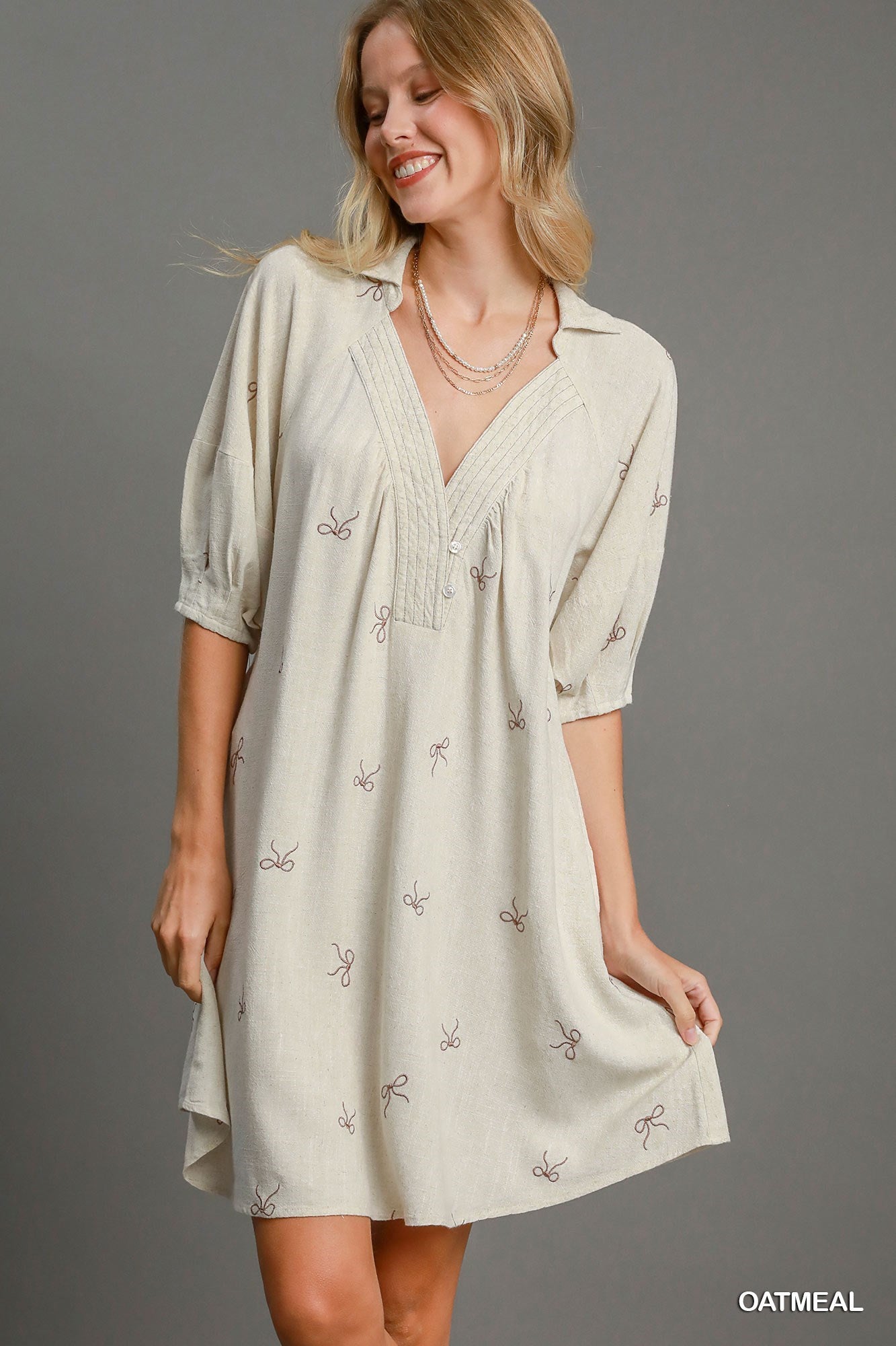 Linen Bow Dress