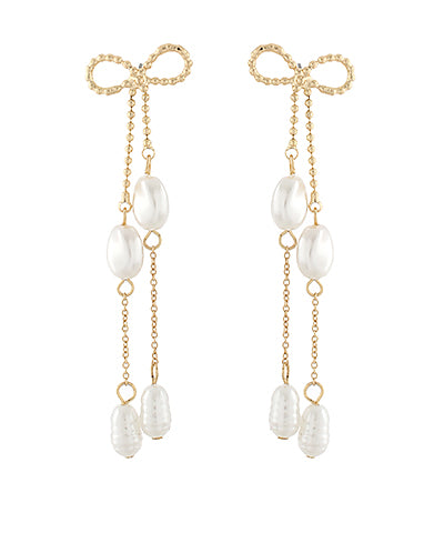 Drop bow earrings