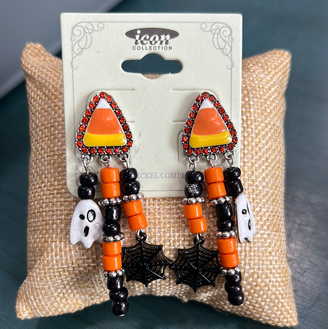 Candy Corn Dangle Earrings