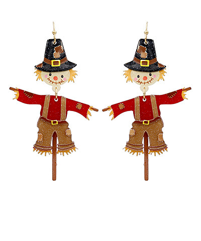 Scarecrow dangle earrings
