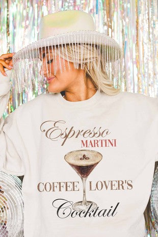 Espresso Martini Oversized Graphic Sweatshirt