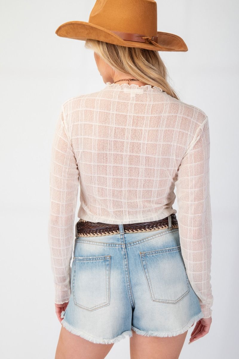 Textured Mesh Fitted Top