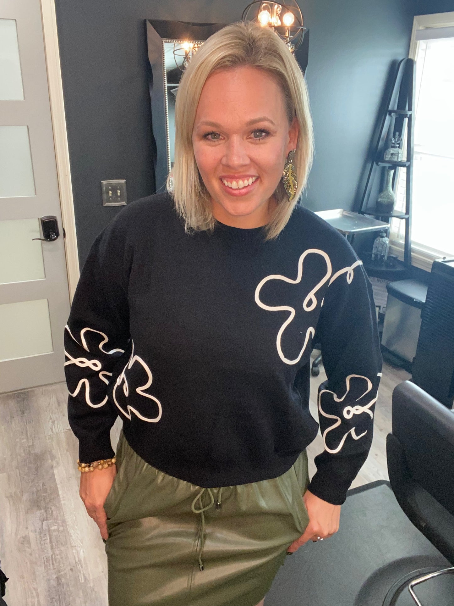 Knit Floral Sweater