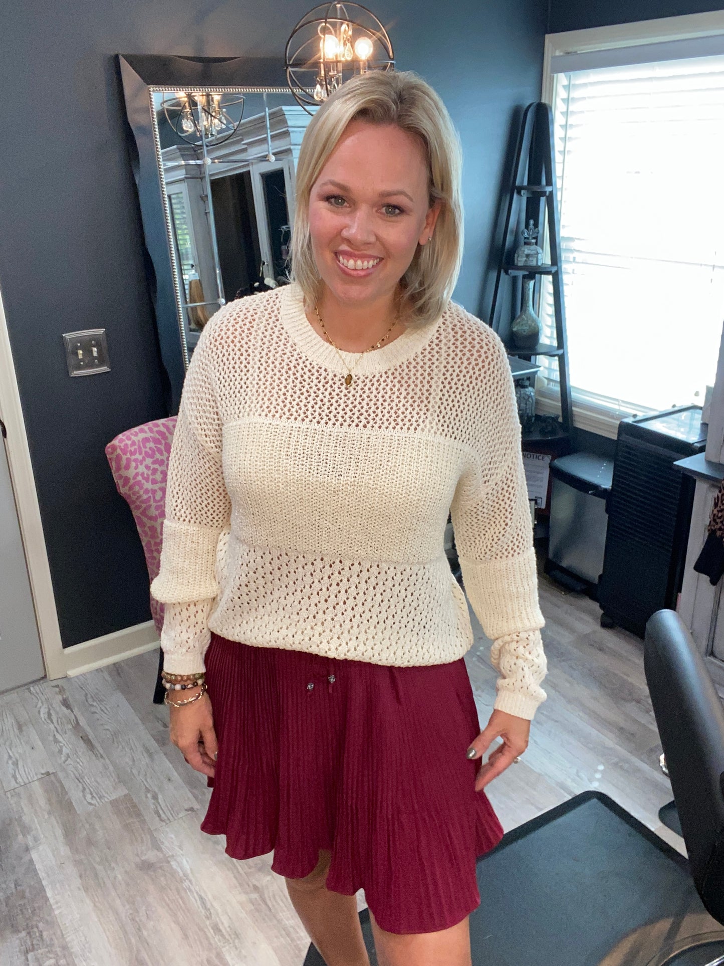 Burgundy Skirt