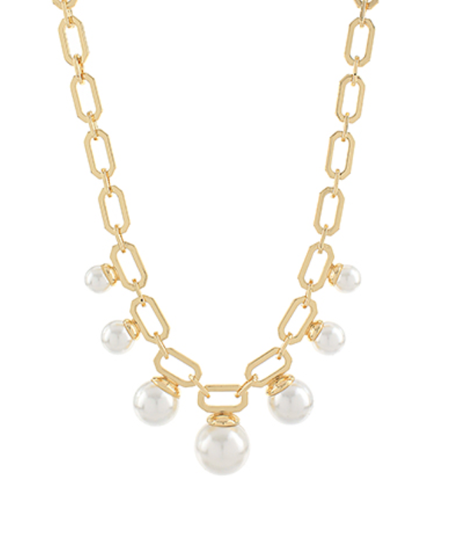 Pearl Clip Chain Necklace