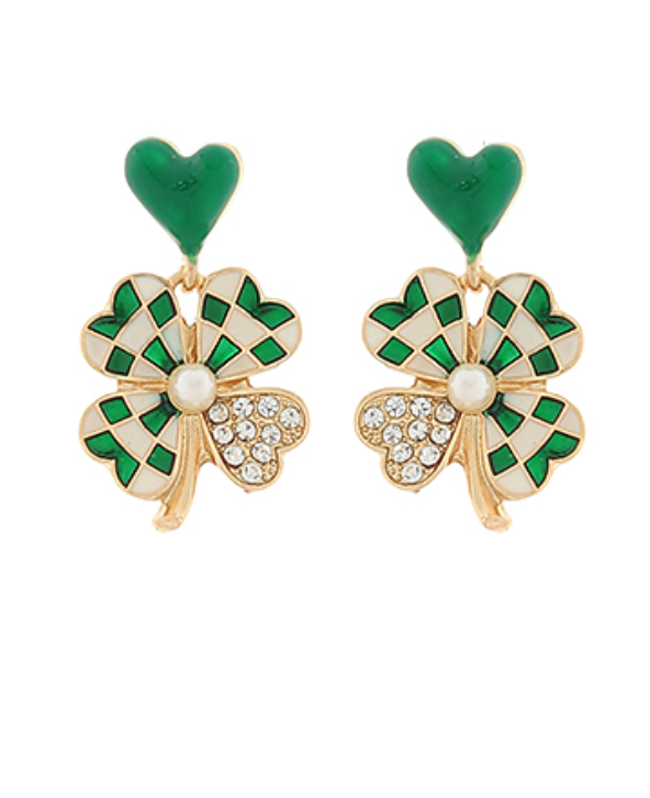 Luxe 4 leaf clover earrings