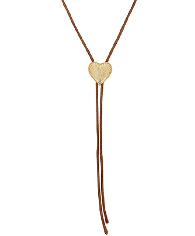 Blazing heart cord necklace