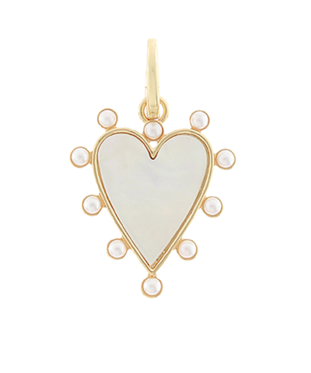 Stripe multi link Scarf necklace with heart necklace