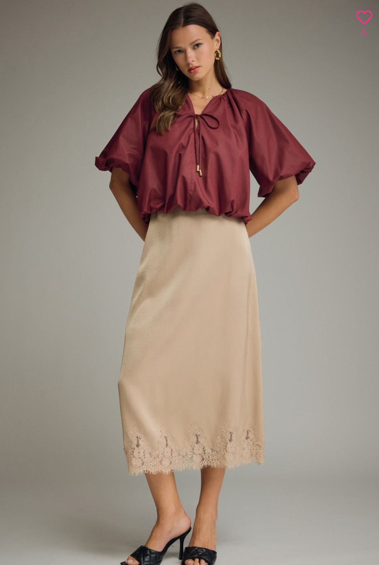 Short Puff Sleeve Top