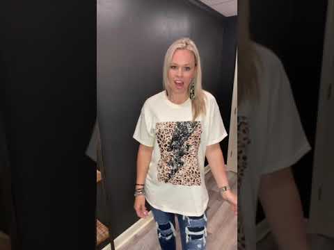 Leopard Lighting Oversized T-shirt