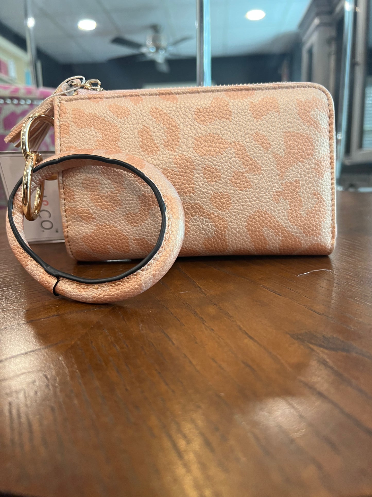 Cheetah Rose Wristlet
