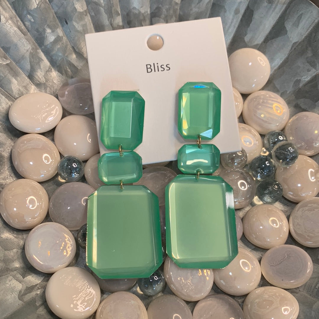 Emerald stone earrings