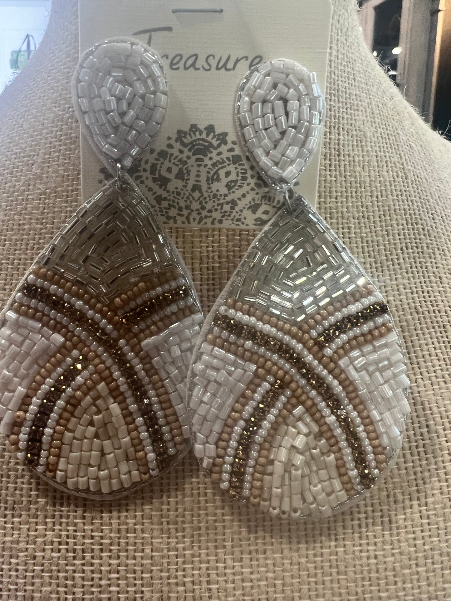 Tear Drop Bead Earrings