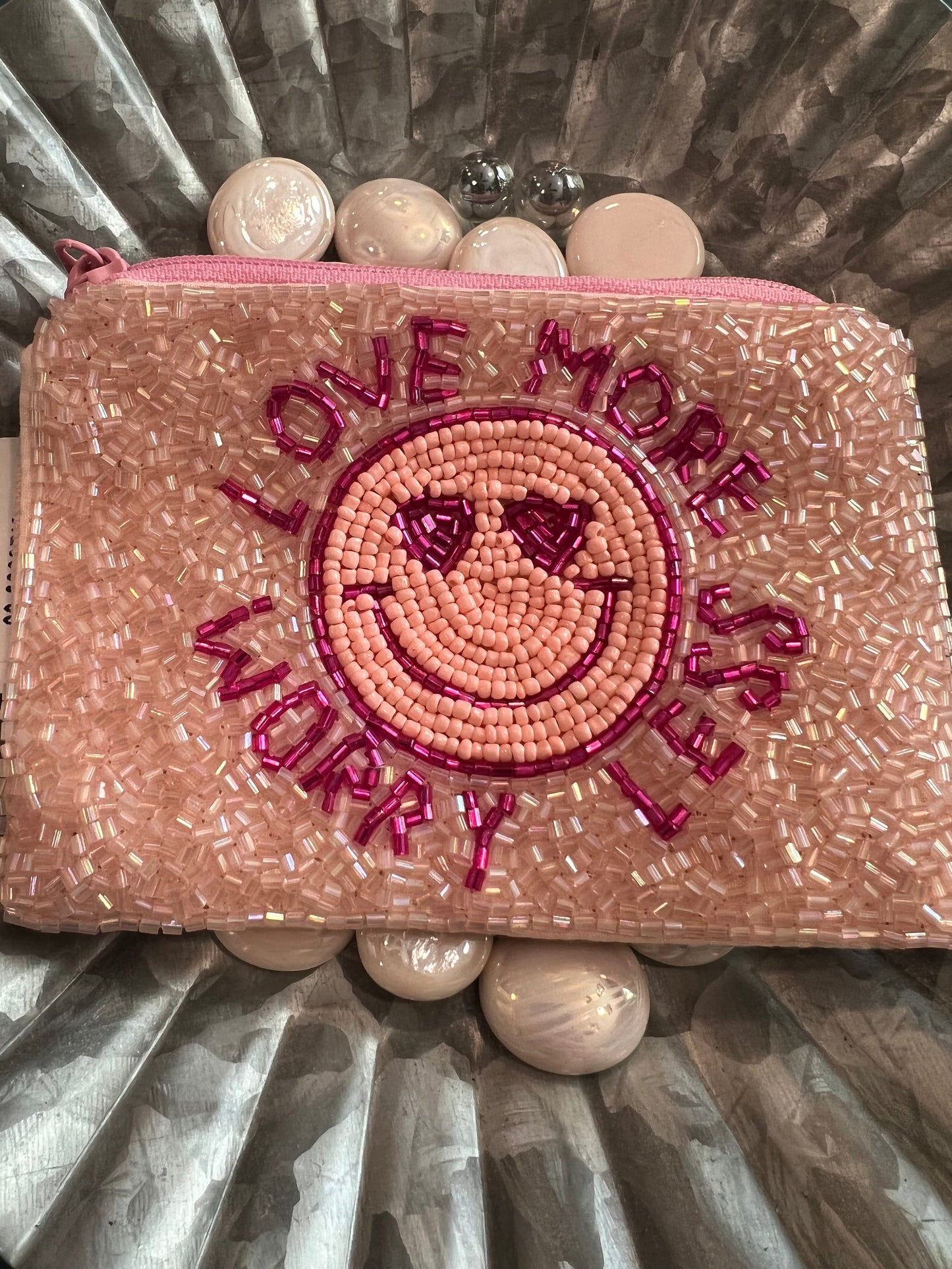 Valentines Seed Bead Coin Pouches
