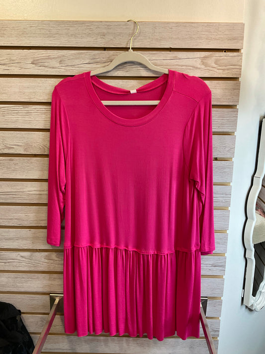 Hot pink baby doll top