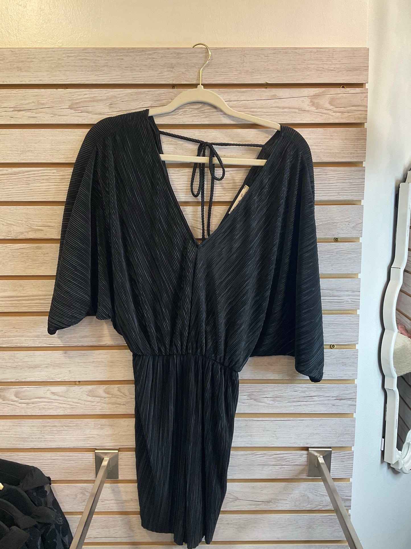 Ribbed black romper