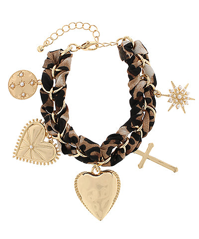 Scarf charm bracelet
