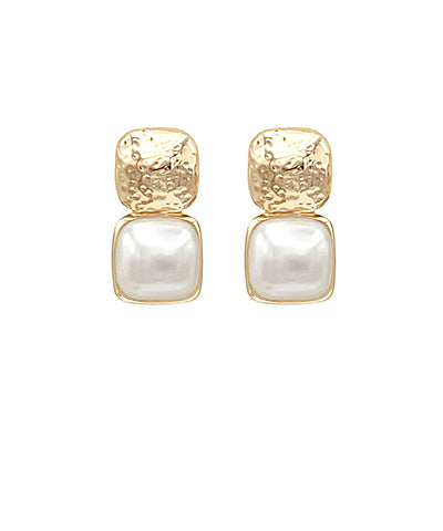 hammered gold earrings