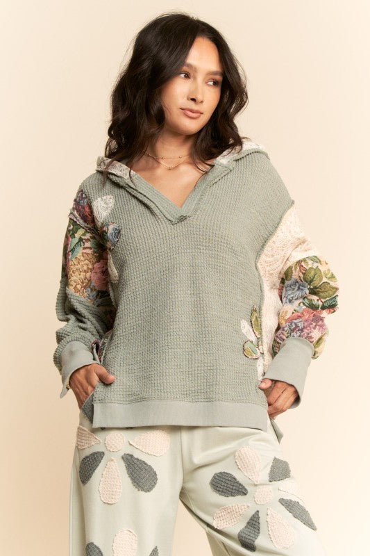Patchwork knit top