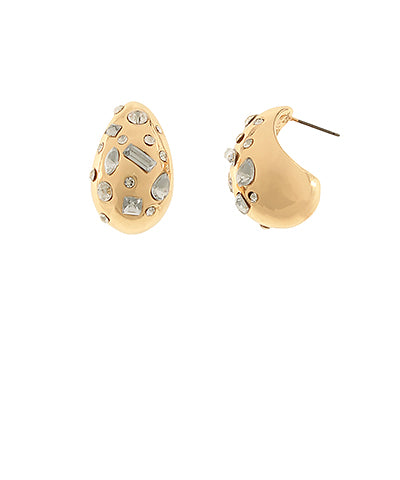 Rhinestone teardrop earrings