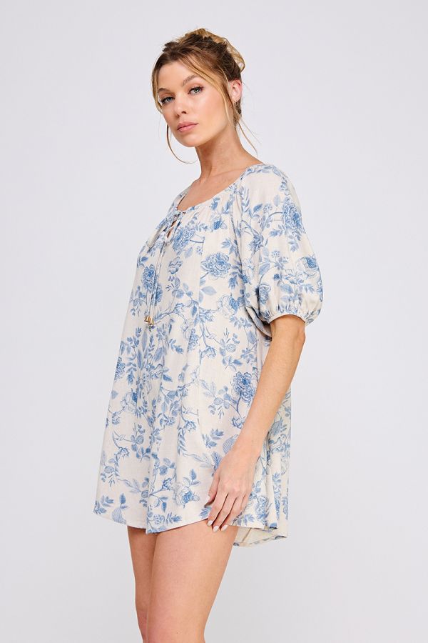 Blue blossom romper