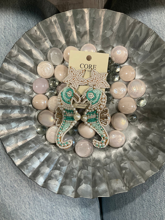Beaded Seahorse Earrings
