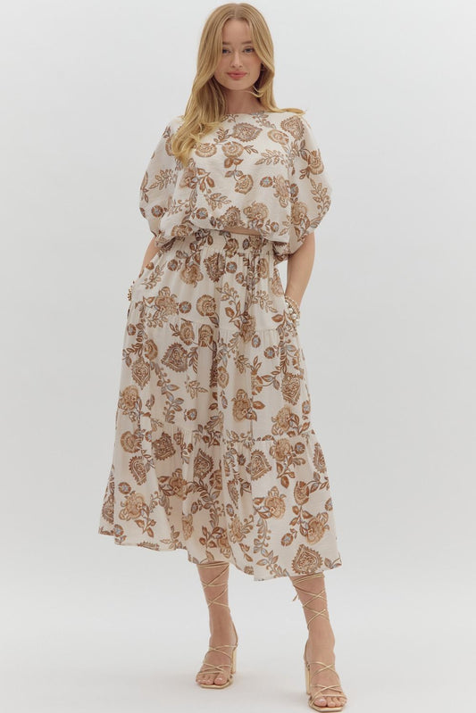 Falling Leaves Maxi Skirt