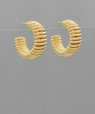 Textured metal Hoops