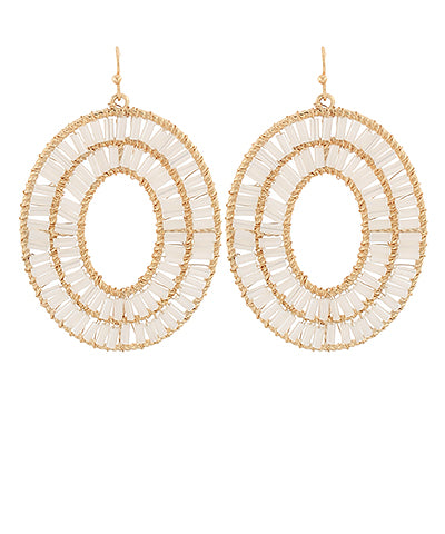 Beaded statement earrings