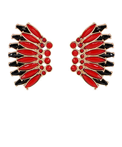 Game day winged earrings
