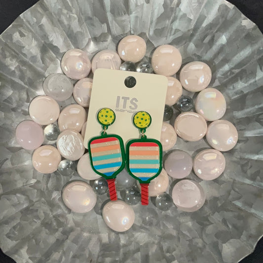Pickle Ball Paddle Earrings