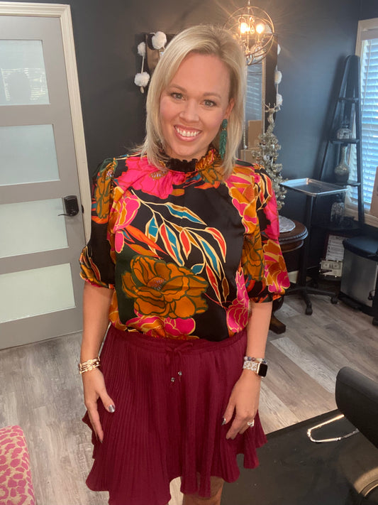Multicolored Floral Blouse