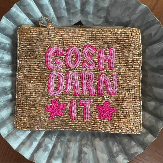 "Gosh Darn It" Beaded Pouch
