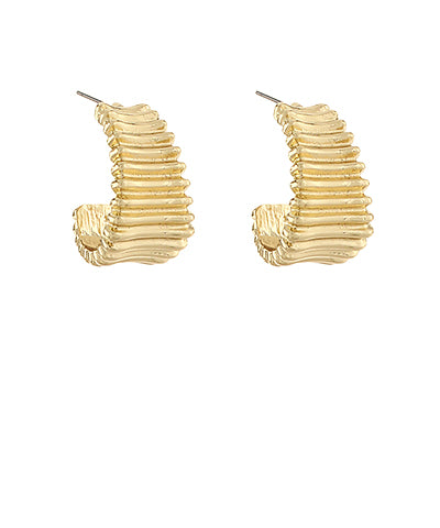 textured gold earrings