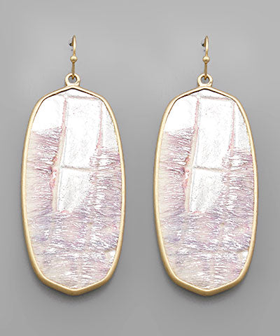 Animal Print Hexagon Earrings