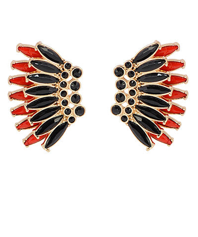 Game day winged earrings
