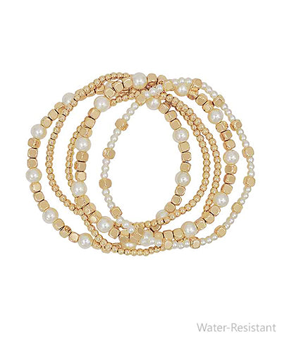 Mixed pearl beaded bracelets