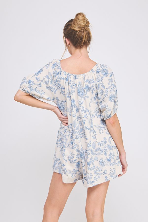 Blue blossom romper