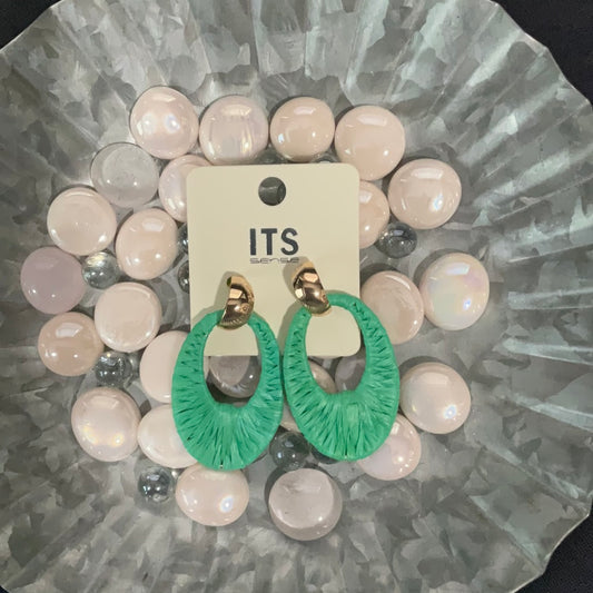 Gold and Green Spring earrings