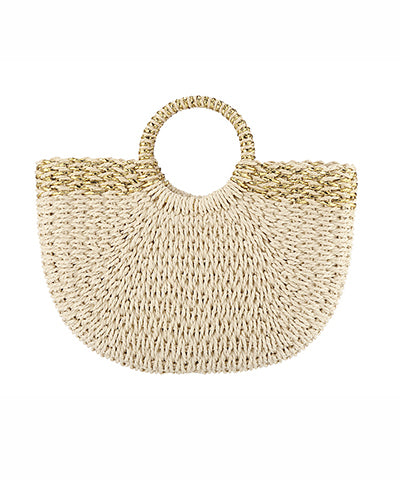 Straw beach tote