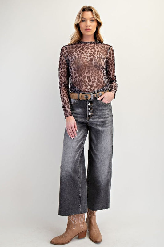 Stretch black washed denim pants