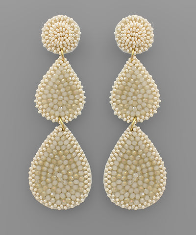 Beaded teardrop earrings