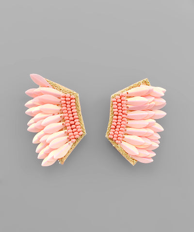 Beaded Winged Earrings