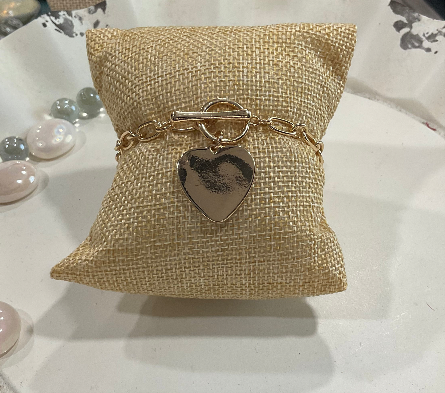 Heart Charm Chain Bracelet