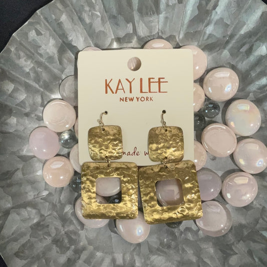 Textured Gold Shape Earrings